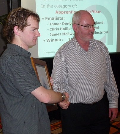 Chris Hollis - Apprentice of the year - Yes there were two of them